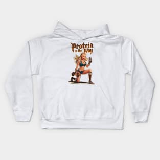 Viking Valkyrie Fuel: Embrace the Power of Protein Kids Hoodie